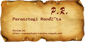 Peresztegi Renáta névjegykártya
